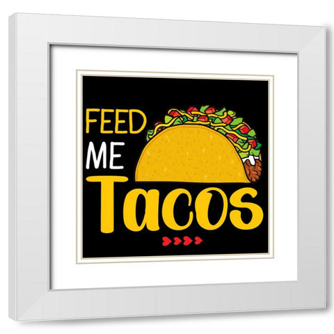 Feed Me White Modern Wood Framed Art Print with Double Matting by Allen, Kimberly