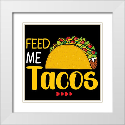 Feed Me White Modern Wood Framed Art Print with Double Matting by Allen, Kimberly