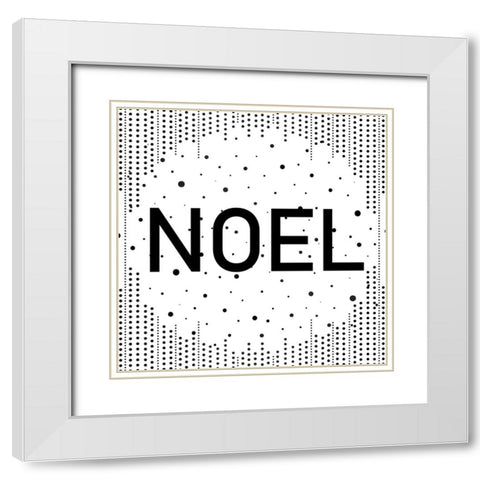 Joy Noel Peace 2 White Modern Wood Framed Art Print with Double Matting by Allen, Kimberly