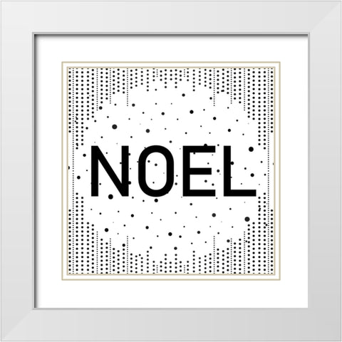 Joy Noel Peace 2 White Modern Wood Framed Art Print with Double Matting by Allen, Kimberly