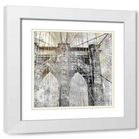 In the City 1 White Modern Wood Framed Art Print with Double Matting by Allen, Kimberly