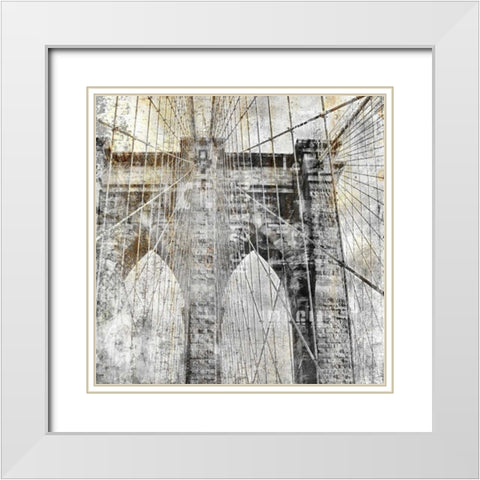 In the City 1 White Modern Wood Framed Art Print with Double Matting by Allen, Kimberly