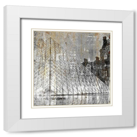 In the City 3 White Modern Wood Framed Art Print with Double Matting by Allen, Kimberly