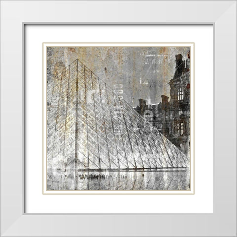 In the City 3 White Modern Wood Framed Art Print with Double Matting by Allen, Kimberly