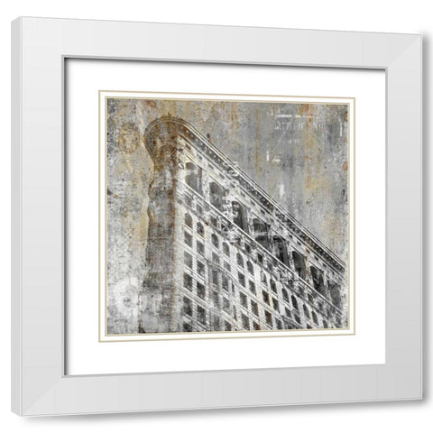 In The City 4 White Modern Wood Framed Art Print with Double Matting by Allen, Kimberly