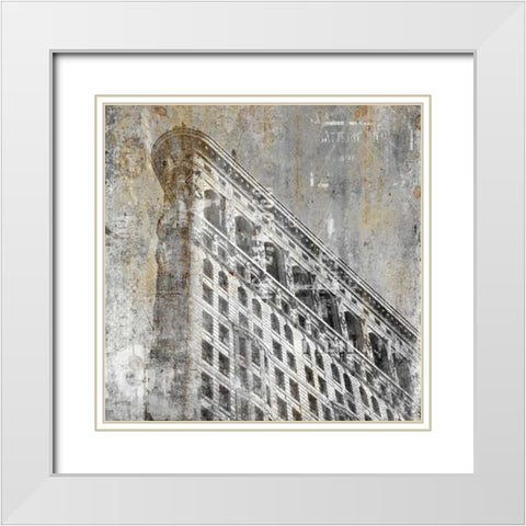 In The City 4 White Modern Wood Framed Art Print with Double Matting by Allen, Kimberly