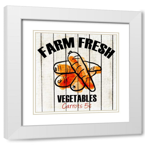Farm Fresh 1 White Modern Wood Framed Art Print with Double Matting by Allen, Kimberly