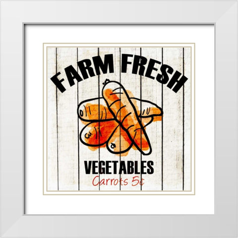 Farm Fresh 1 White Modern Wood Framed Art Print with Double Matting by Allen, Kimberly