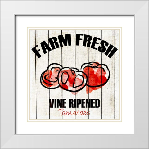 Farm Fresh 3 White Modern Wood Framed Art Print with Double Matting by Allen, Kimberly