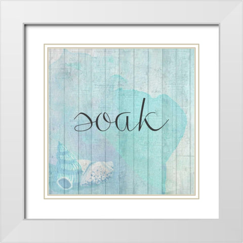 Relax Time 2 White Modern Wood Framed Art Print with Double Matting by Allen, Kimberly