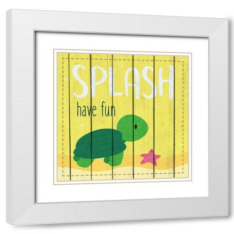 Under the Sea Rules 2 White Modern Wood Framed Art Print with Double Matting by Allen, Kimberly