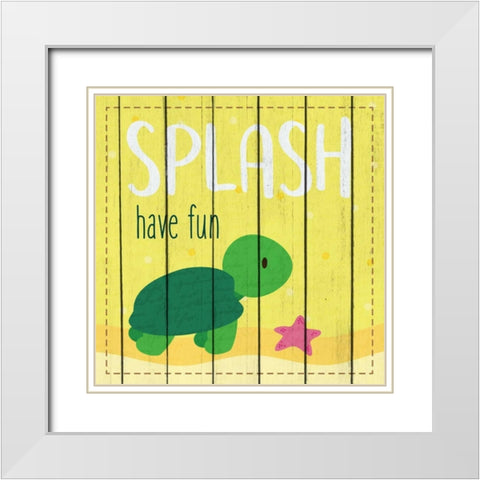 Under the Sea Rules 2 White Modern Wood Framed Art Print with Double Matting by Allen, Kimberly