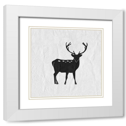 Animal Print 1 White Modern Wood Framed Art Print with Double Matting by Allen, Kimberly