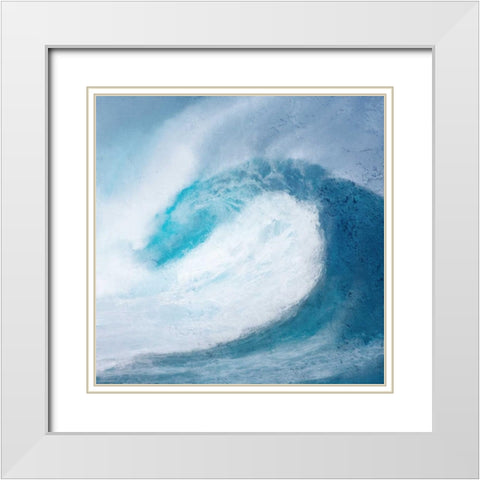 In the Waves White Modern Wood Framed Art Print with Double Matting by Allen, Kimberly