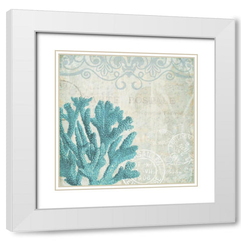 Under the Sea 1 White Modern Wood Framed Art Print with Double Matting by Allen, Kimberly