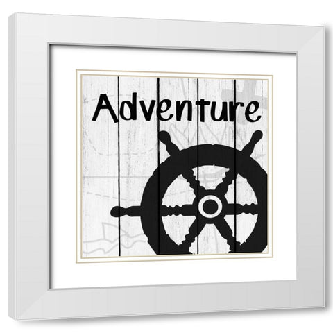 Roam 2 White Modern Wood Framed Art Print with Double Matting by Kimberly, Allen
