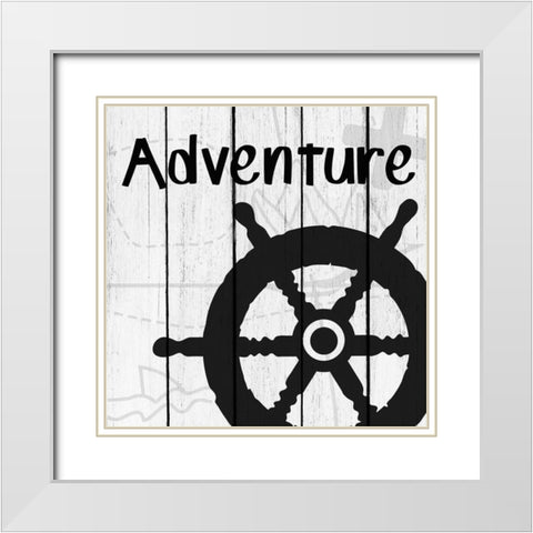 Roam 2 White Modern Wood Framed Art Print with Double Matting by Kimberly, Allen