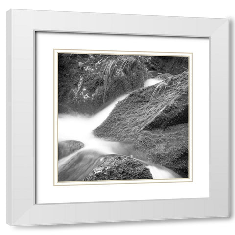 Over the Rocks 3 White Modern Wood Framed Art Print with Double Matting by Kimberly, Allen