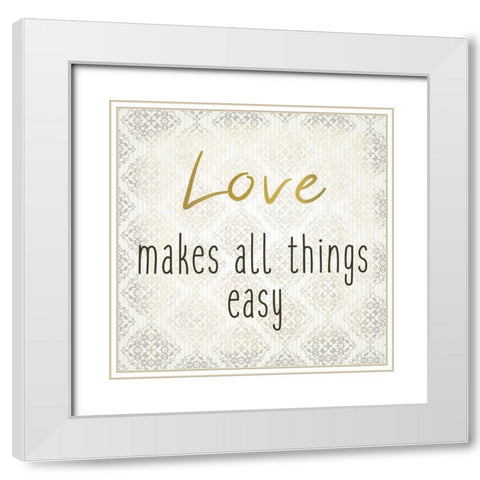 Faith Hope Love 3 White Modern Wood Framed Art Print with Double Matting by Kimberly, Allen
