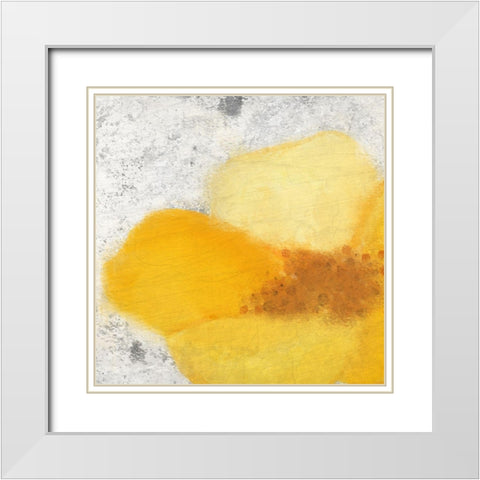 Blooming Yellow 2 White Modern Wood Framed Art Print with Double Matting by Kimberly, Allen