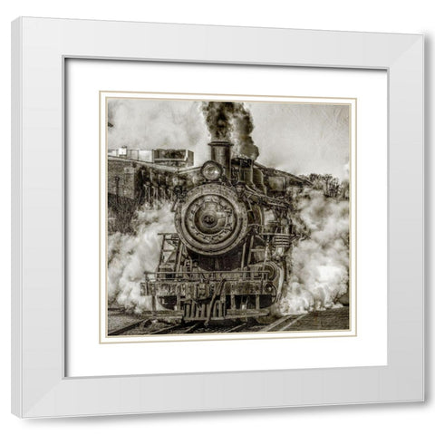Along the Tracks 2 White Modern Wood Framed Art Print with Double Matting by Kimberly, Allen