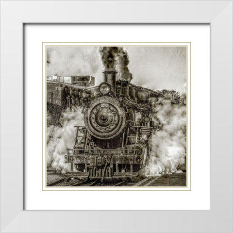 Along the Tracks 2 White Modern Wood Framed Art Print with Double Matting by Kimberly, Allen