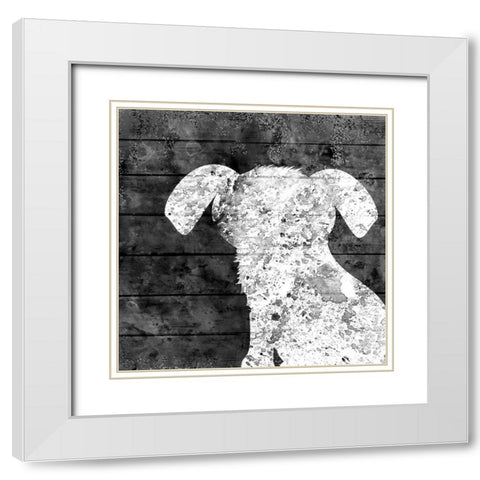White Out 1 White Modern Wood Framed Art Print with Double Matting by Kimberly, Allen