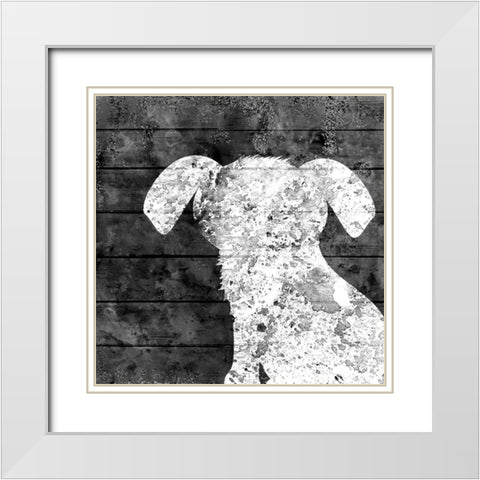 White Out 1 White Modern Wood Framed Art Print with Double Matting by Kimberly, Allen