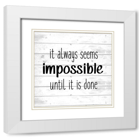 Impossible White Modern Wood Framed Art Print with Double Matting by Kimberly, Allen