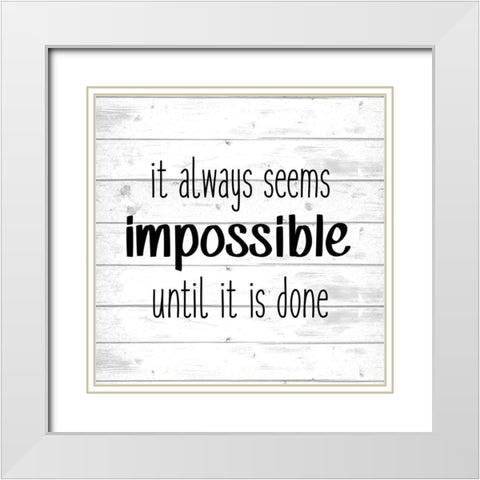 Impossible White Modern Wood Framed Art Print with Double Matting by Kimberly, Allen