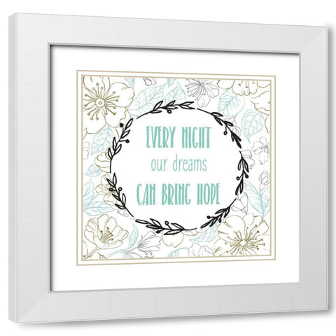Beginnings 3 White Modern Wood Framed Art Print with Double Matting by Kimberly, Allen