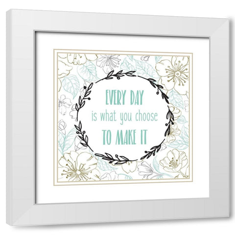 Beginnings 4 White Modern Wood Framed Art Print with Double Matting by Kimberly, Allen