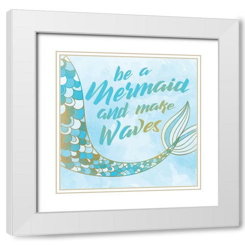 Make Waves White Modern Wood Framed Art Print with Double Matting by Kimberly, Allen