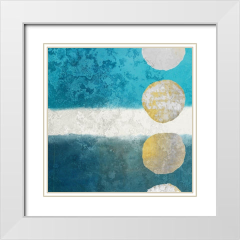 Sea Bliss White Modern Wood Framed Art Print with Double Matting by Allen, Kimberly