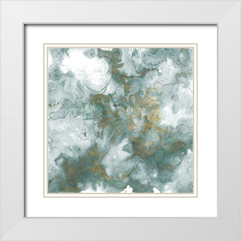 Mint Glory White Modern Wood Framed Art Print with Double Matting by Kimberly, Allen
