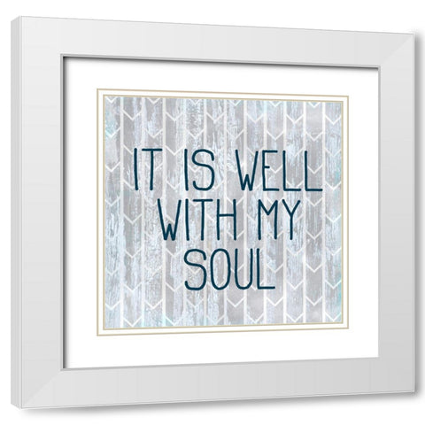 It is Well White Modern Wood Framed Art Print with Double Matting by Kimberly, Allen