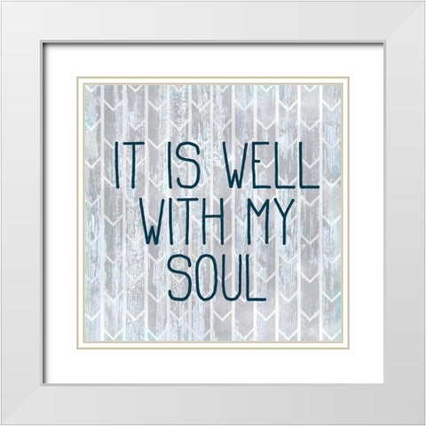 It is Well White Modern Wood Framed Art Print with Double Matting by Kimberly, Allen