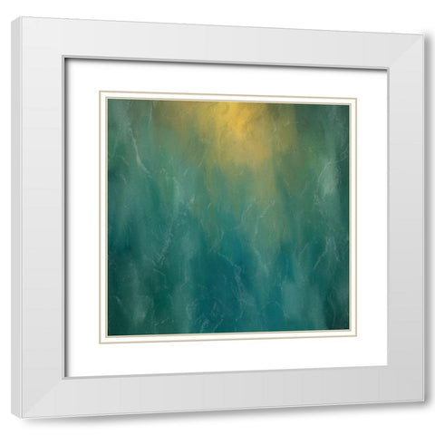 Rivers White Modern Wood Framed Art Print with Double Matting by Allen, Kimberly