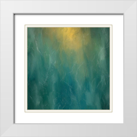 Rivers White Modern Wood Framed Art Print with Double Matting by Allen, Kimberly