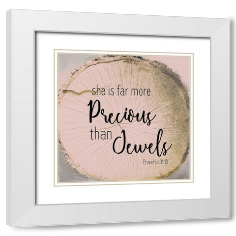 She Is 1 White Modern Wood Framed Art Print with Double Matting by Kimberly, Allen