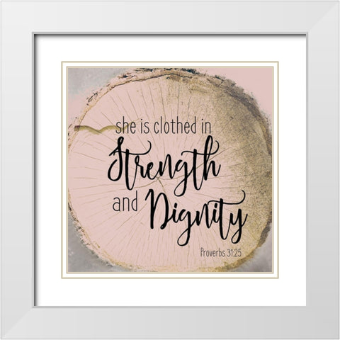 She Is 2 White Modern Wood Framed Art Print with Double Matting by Kimberly, Allen