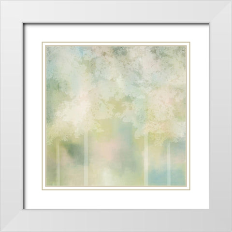 Spring Green 2 White Modern Wood Framed Art Print with Double Matting by Kimberly, Allen