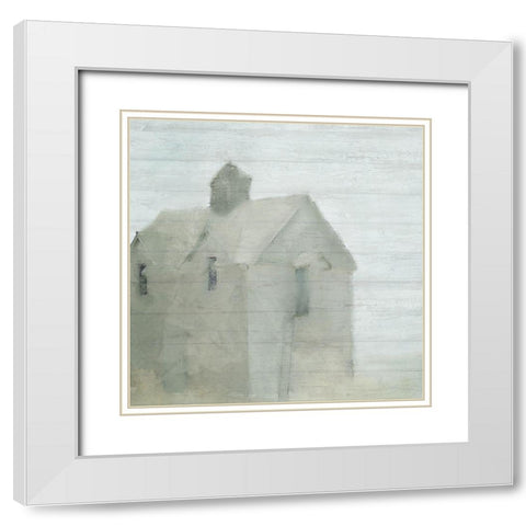 Farmhouse White Modern Wood Framed Art Print with Double Matting by Kimberly, Allen