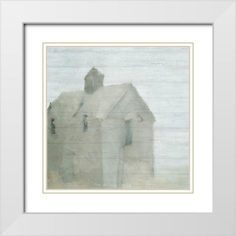 Farmhouse White Modern Wood Framed Art Print with Double Matting by Kimberly, Allen