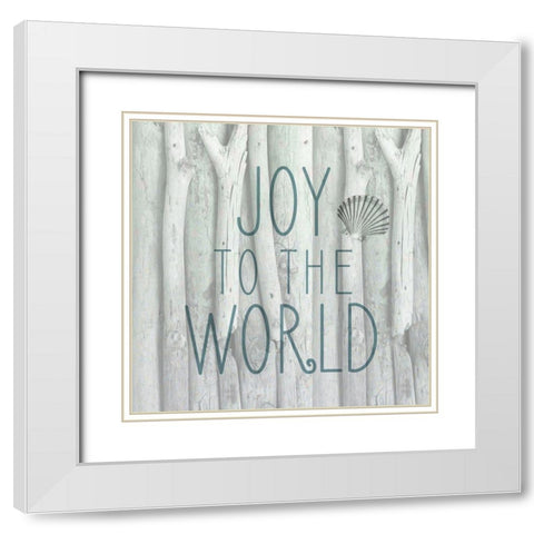 Driftwood Christmas 1 White Modern Wood Framed Art Print with Double Matting by Kimberly, Allen