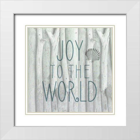 Driftwood Christmas 1 White Modern Wood Framed Art Print with Double Matting by Kimberly, Allen