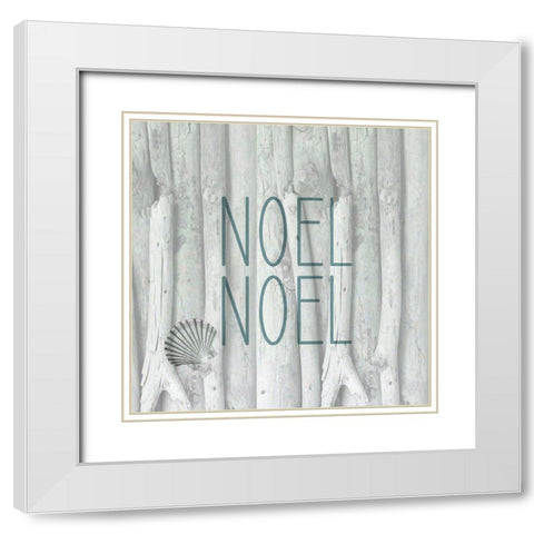 Driftwood Christmas 2 White Modern Wood Framed Art Print with Double Matting by Kimberly, Allen