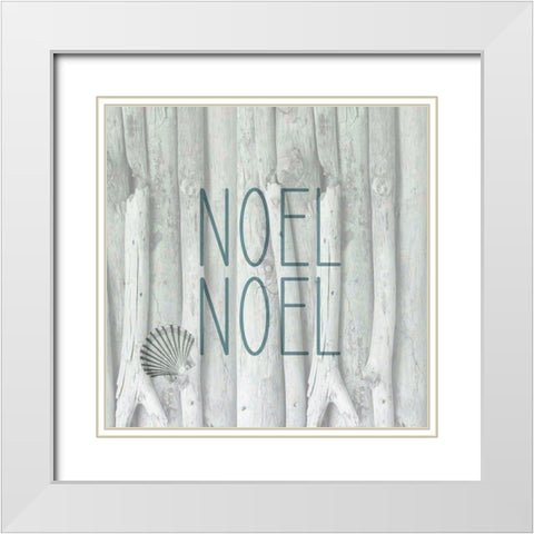 Driftwood Christmas 2 White Modern Wood Framed Art Print with Double Matting by Kimberly, Allen