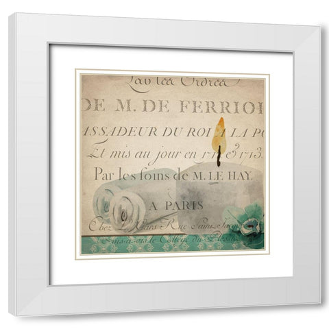 Spa Day 2 White Modern Wood Framed Art Print with Double Matting by Kimberly, Allen