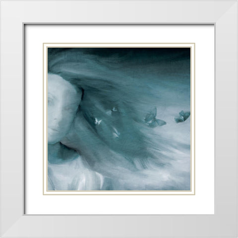 Fligh of the Butterflies White Modern Wood Framed Art Print with Double Matting by Allen, Kimberly
